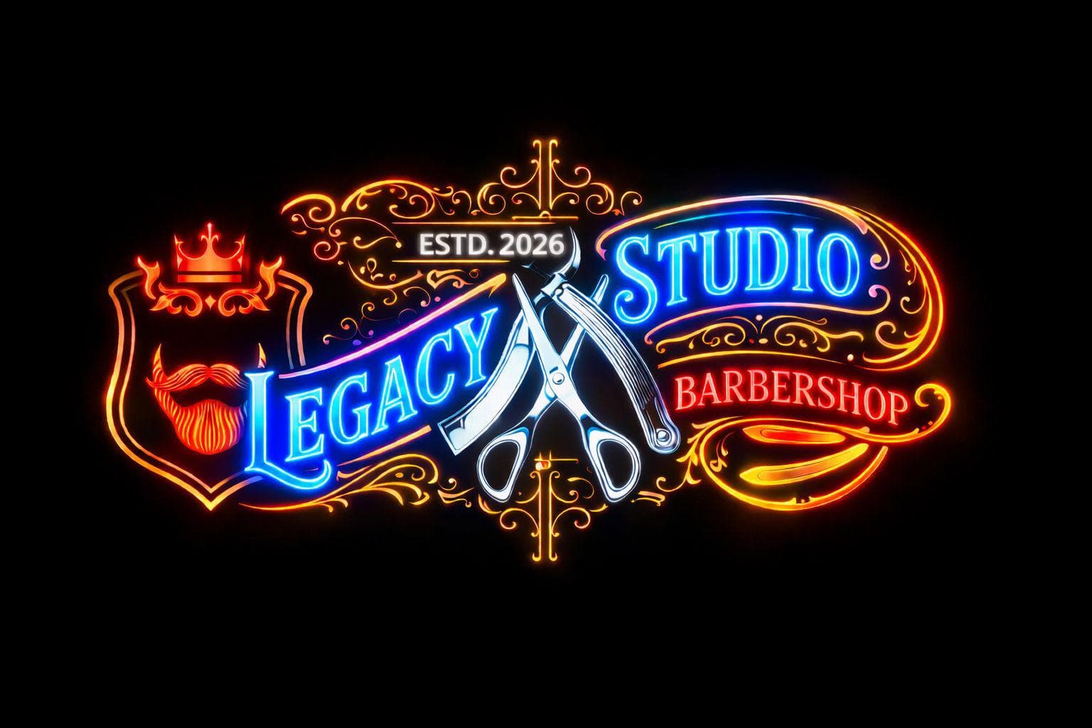 Legacy Studio Barbershop neon logo